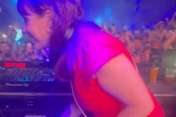 Denise Van Outen shares clip of Deputy PM ‘raving’ in DJ booth during Ibiza set