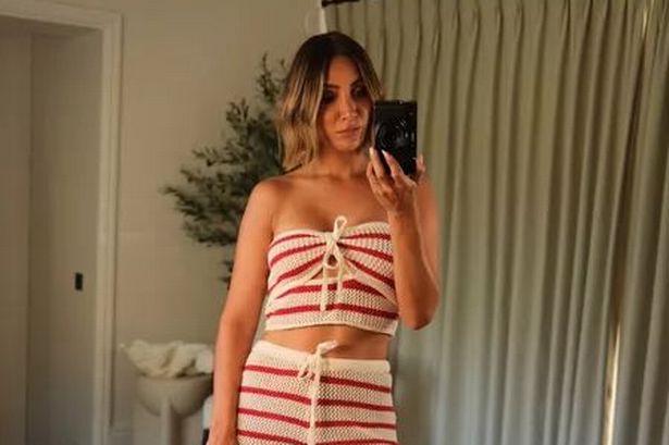 Frankie Bridge’s stunning ‘beach to bar’ stripe co-ord is perfect for ‘Euro girl summer’