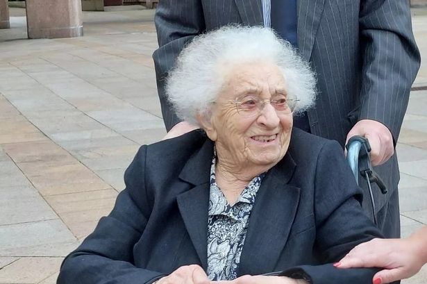 Woman, 96, sat in wheelchair clutching purse and tissue as she admitted killing pedestrian in her car