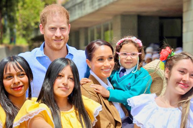 Meghan Markle’s rare remark about son Archie as she and Harry meet schoolchildren during second day of Colombia tour