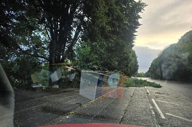 Pictures show devastating damage in Lancashire as Storm Lilian batters UK