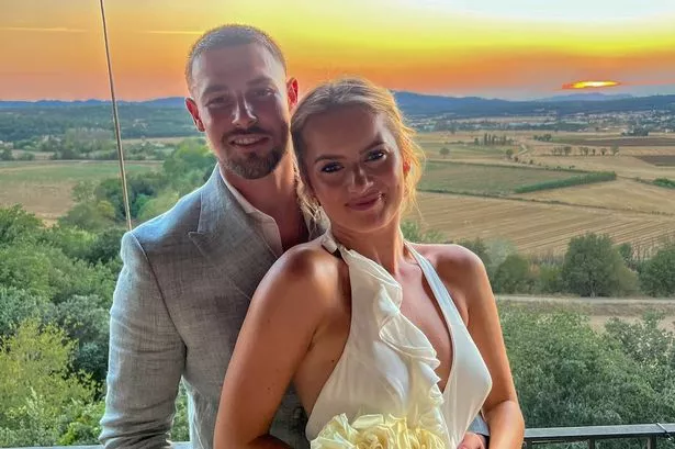 Strictly star Tasha Ghouri and Love Island’s Andrew Le Page spark marriage rumours as they pose with bouquet and white dress