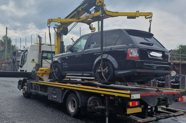 DVLA seize souped-up Range Rover and 15 other cars in parking and road tax crackdown in Lancashire