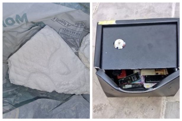 Safes stuffed with £40k of cocaine, cash and phones found in police raid