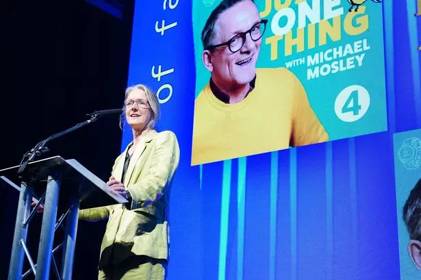 Dr Michael Mosley’s wife says ‘I wish he was here’ as she accepts his British Podcast Award 3 months after his death