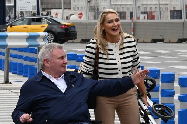 Eamonn Holmes, 64, and new girlfriend Katie Alexander, 42, seen at Spanish airport ahead of holiday