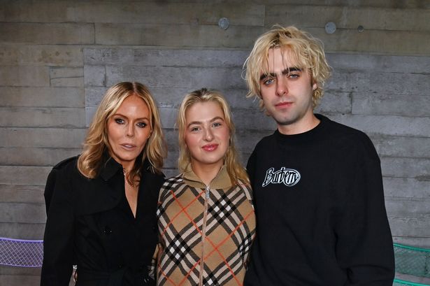 Mini Oasis reunion! Patsy Kensit poses with son Lennon and Noel Gallagher’s daughter Anais at fashion show