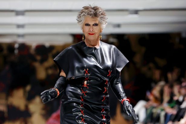 Great British Bake Off star Prue Leith turns heads in leather dominatrix dress