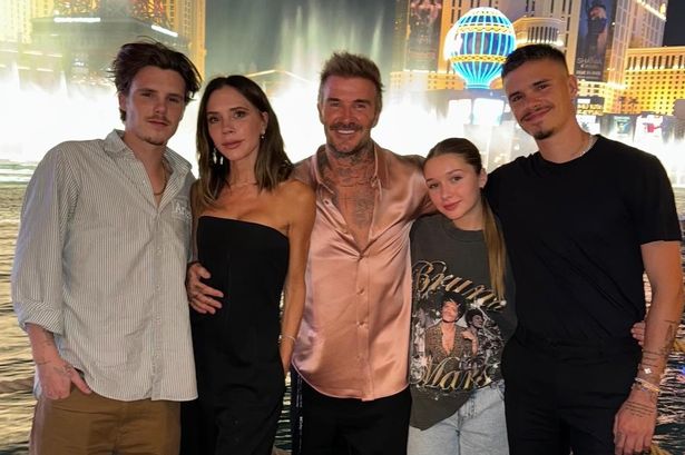 Beckhams hit Las Vegas as Romeo celebrates 22nd birthday in style – but Victoria embarrasses her son