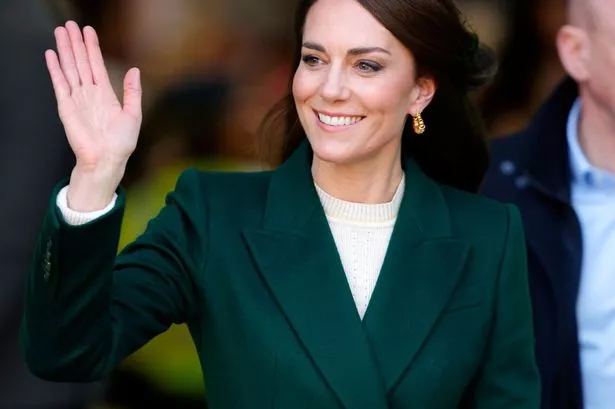 Emulate Kate Middleton’s stylish autumn look with the forest-green military coat that’s currently discounted