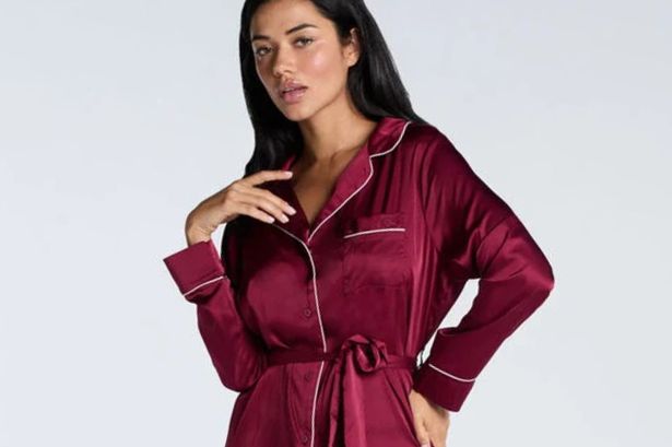 Get ready for the Christmas period with Boux Avenue’s burgundy satin pyjamas that look super luxe