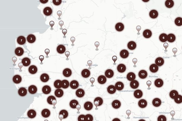 Map shows all the Lancashire rivers, lakes and streams where water companies have dumped our sewage