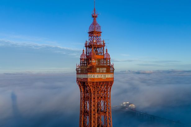 Stunning photo shows Blackpool Tower emerging from cloud of fog