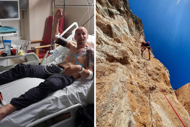 Legendary climber  invents gadget to help him follow his passion after a stroke