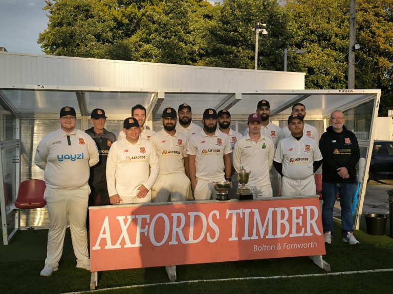 Champions Farnworth seconds celebrate with Read home win