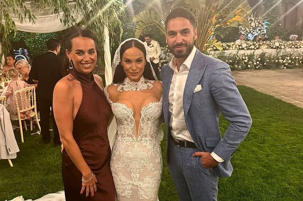 Vicky Pattison cosies up to her TOWIE ex Mario Falcone during Italian wedding