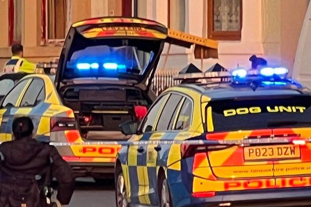 Police cordon off Blackpool street after chase involving ‘gunman’ on bike