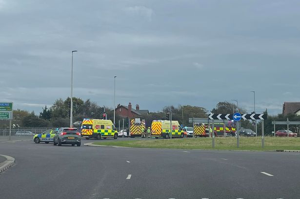 Crash at ‘worst roundabout in Lancashire’ shuts road as police rush to scene