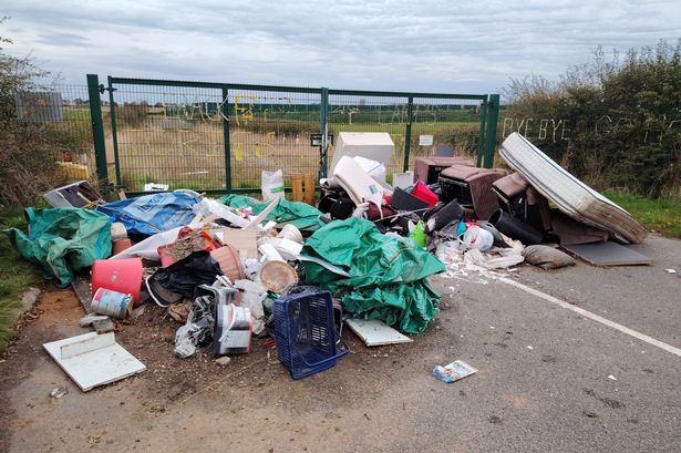 Rubbish mountain appears outside Lancashire fracking site