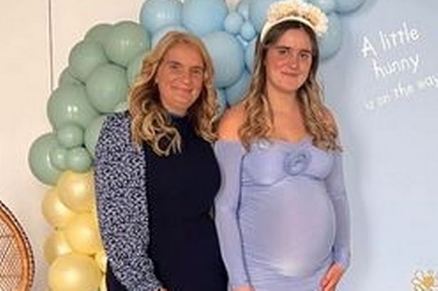 Katie Radford shows off growing bump at baby shower with mum-of-22 Sue