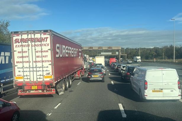 LIVE M6 traffic updates as motorway at standstill near Preston due to ‘shed load of wooden panels’