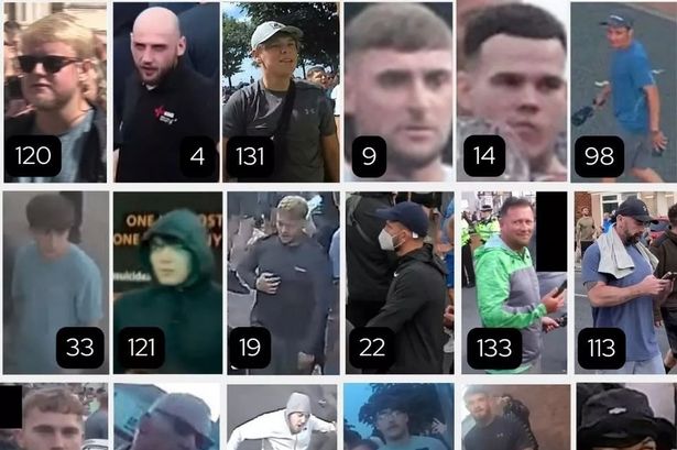 Faces of 51 people police still want to speak to after Southport riots