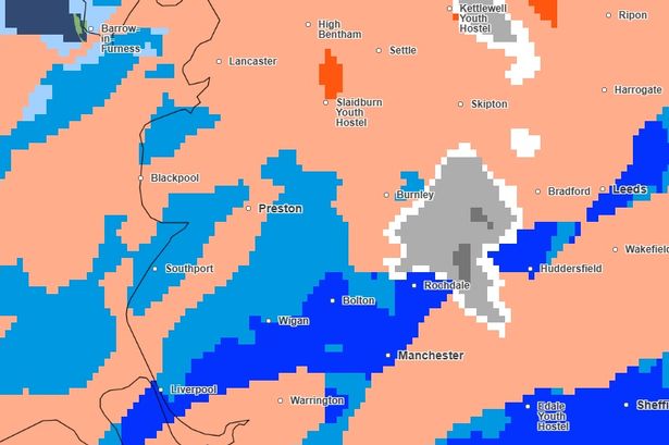 Met Office snow maps show the Lancashire areas to be hit on New Year’s Day as cold health alert issued