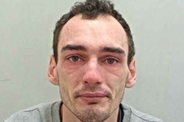 ‘Crying’ mugshot of thief who trashed Tesco in £25,000 raid