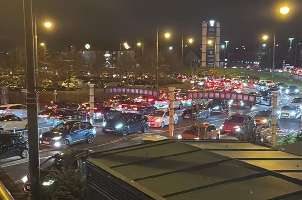 ‘Children crying’ and fights break out as Trafford Centre shoppers trapped in car park for FIVE hours