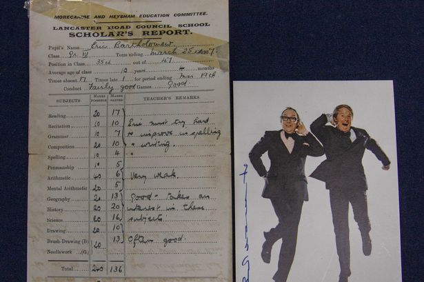 Eric Morecambe branded ‘noisy’ and ‘time waster’ by his Lancashire teachers