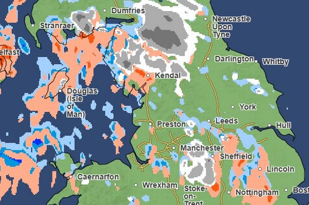 Met Office snow map shows where it will fall in North West before Christmas