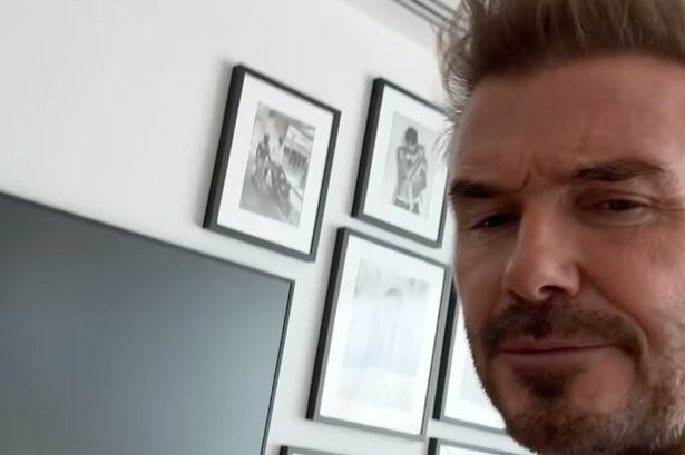 David Beckham gives rare look inside his home office and fans can’t believe who’s on the wall