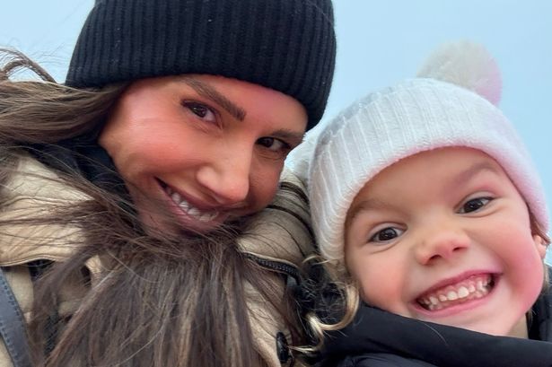 Rebekah Vardy cradles daughter Olivia, 5,  in adorable birthday snaps