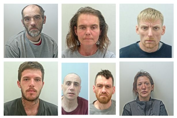 The names and faces of more than 30 shoplifters sentenced in police crackdown on high street crime