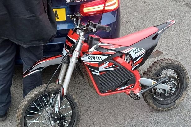 Police seize motorbike seven year old boy ‘got for Christmas’