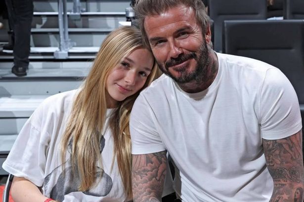 David Beckham and daughter Harper enjoy day out with famous rapper