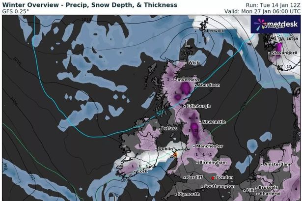 Exact date new ‘Beast from the East’ to hit UK bringing 36 hours of snow