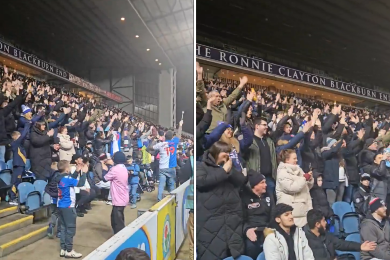 Blackburn Rovers fans take on iconic Icelandic clap in win over Preston