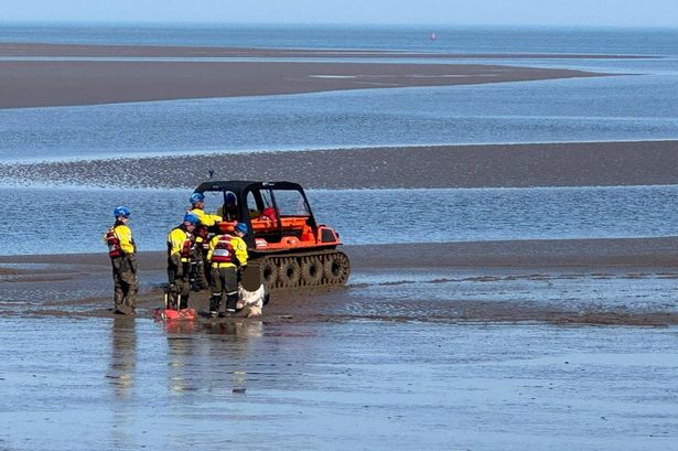 Woman rescued after getting ‘stuck in mud’ on Lancashire beach