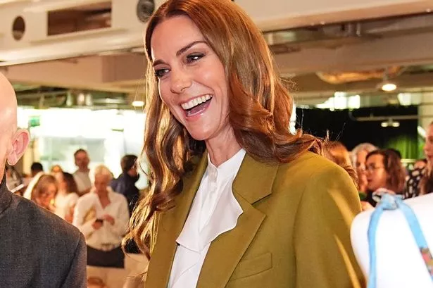 Kate Middleton gives this olive green Victoria Beckham suit the royal seal of approval