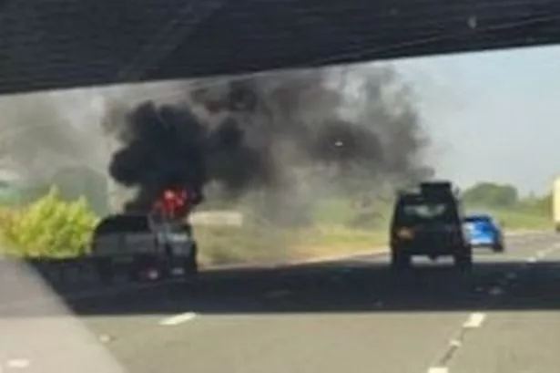 M6 fire LIVE as car blaze causes ‘severe delays’ near junction – updates