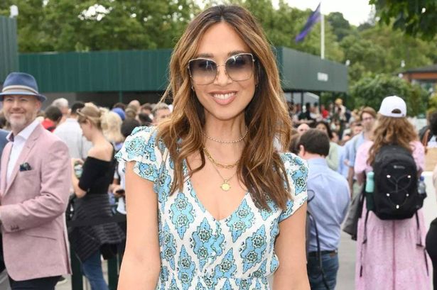 Myleene Klass’ blue midi sundress that’s under £60 is perfect for wearing to work this summer
