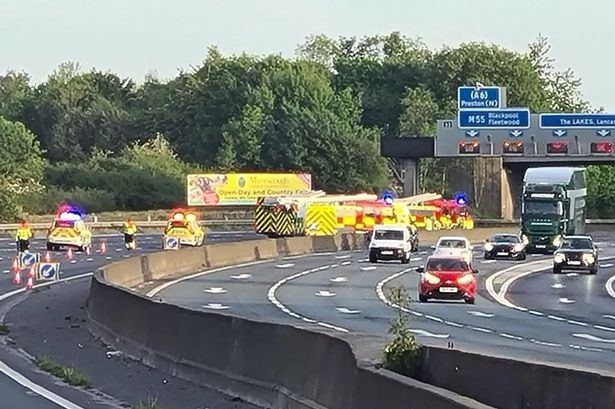 Woman seriously injured in M6 crash between van and lorry
