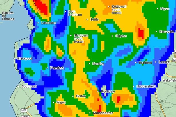 Weather maps show where and when thunderstorms are expected in Lancashire as Met Office updates warning