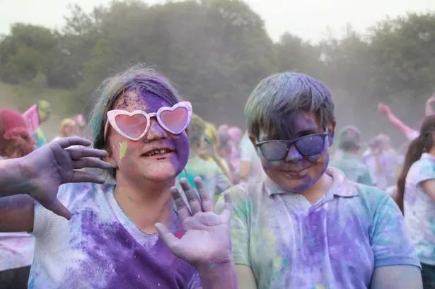 Over 300 Lancashire children douse themselves in paint for huge end of year celebration