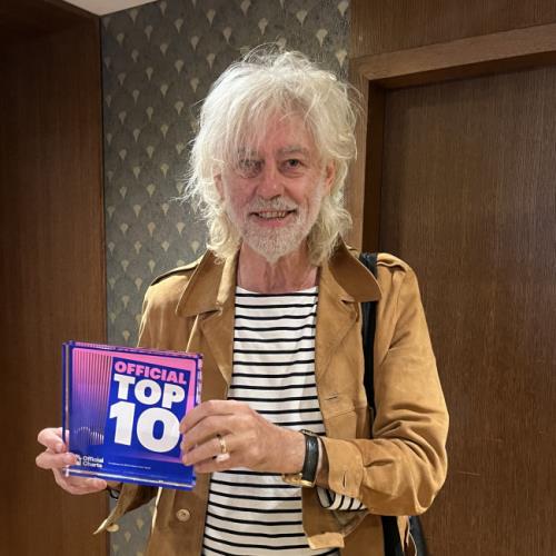 Bob Geldof receives special Official Charts award for Just For One Day – the Live Aid Musical album