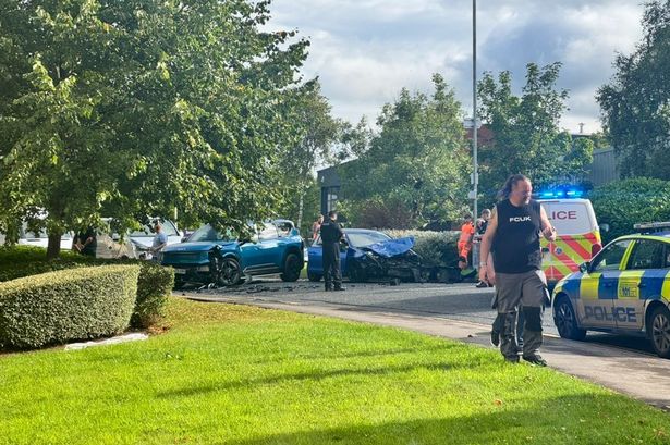 Horror crash at Clayton Business Park leaves trail of destruction with cars wrecked