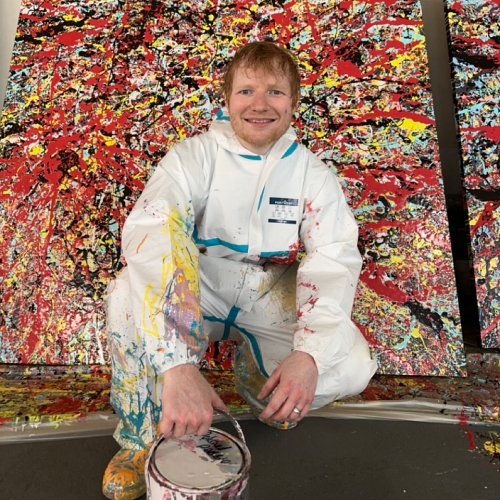 Ed Sheeran’s “Cosmic Carpark Paintings” to go on sale for charity