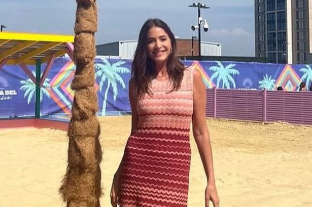 Lisa Snowdon’s figure-flattering crochet dress is from this affordable high street brand