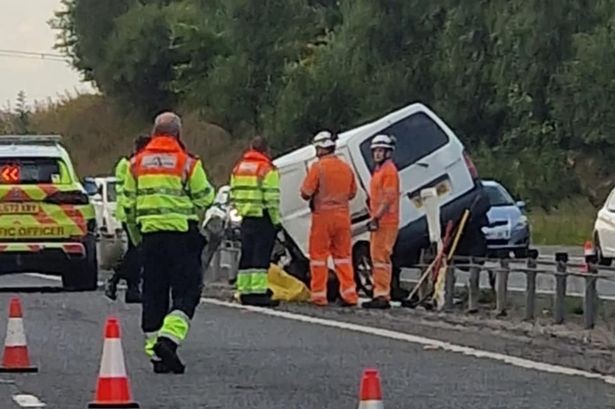 M65 closed after car ‘driving wrong way’ crashes